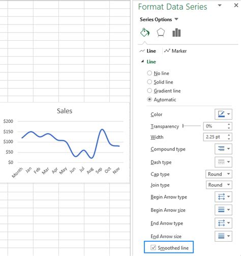 Excel Smooth Line Chart