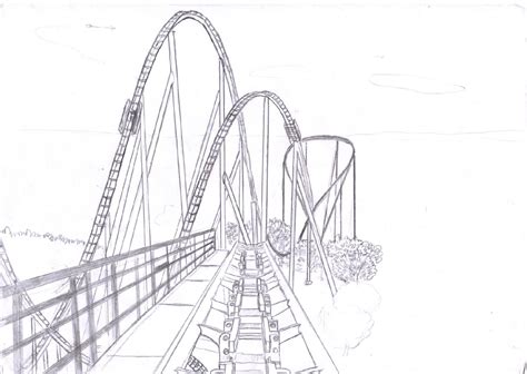 Roller Coaster Sketch at PaintingValley.com | Explore collection of Roller Coaster Sketch