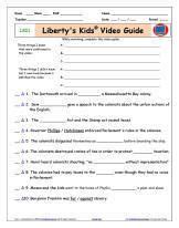 FREE Liberty's Kids* "Boston Tea Party" - Worksheet/Video Guide ...