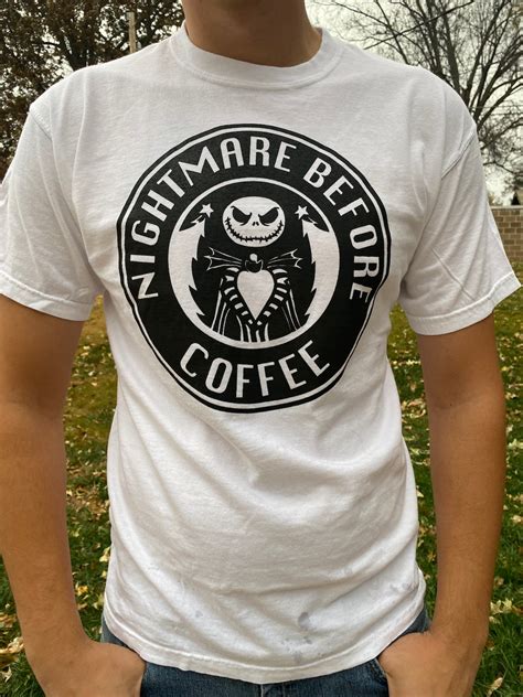 Nightmare before coffee graphic t shirt | Etsy