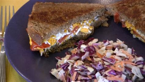 Delectable Planet :: Toasted Cheese Sandwich and Coleslaw Recipe