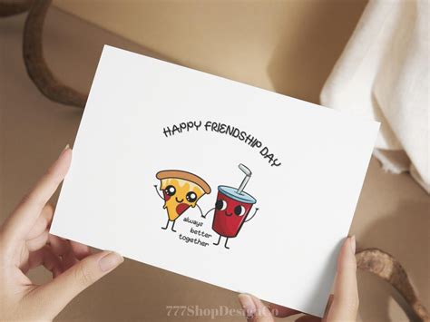 Friendship Day Card Printablefunny Quoteshappy Friendship - Etsy