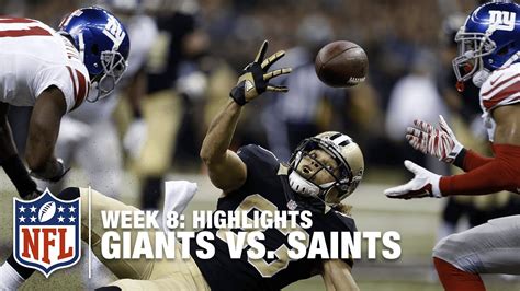 Giants vs. Saints | Week 8 Highlights | NFL | Nfl, Saints, Best ...