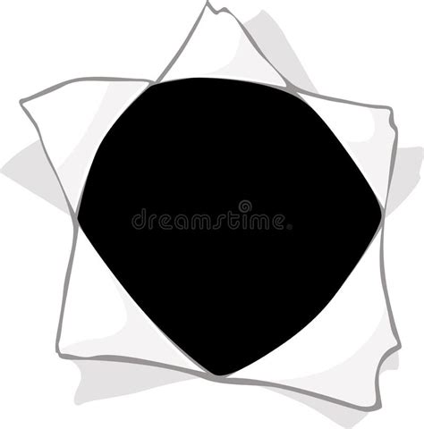 Hole in the Paper - Vector Illustration Stock Vector - Illustration of black, space: 54590513