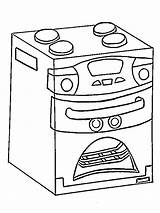 Stove Coloring Drawing Clipart Oven Cliparts Clip Pages Sketch  sketch template