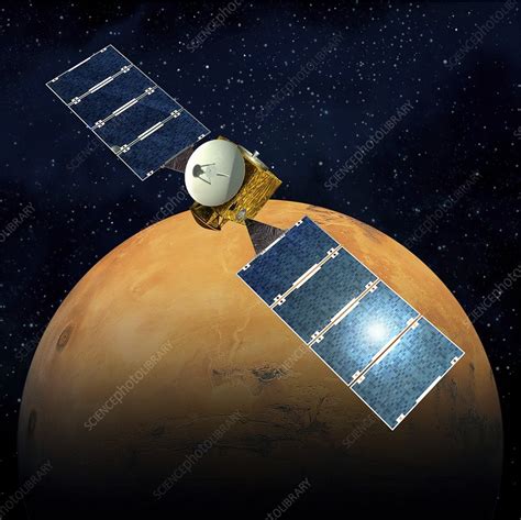 Mars Express mission, artwork - Stock Image - C011/7632 - Science Photo ...