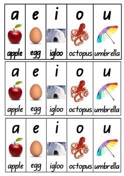 Vowel chart (a,e,i,o,u) Freebie by Learn Love Grow | TpT