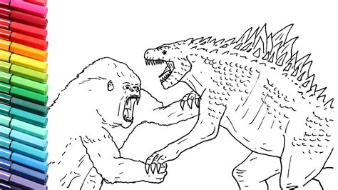 Godzilla Vs Kong Coloring Pages Printable