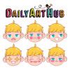 Cute Boy Emoticon Clip Art Set – Daily Art Hub // Graphics, Alphabets & SVG