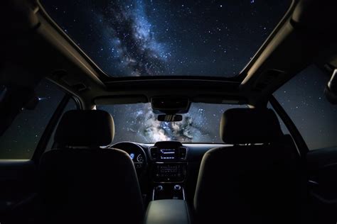 Premium Photo | Car interior with space galaxy background Generative AI