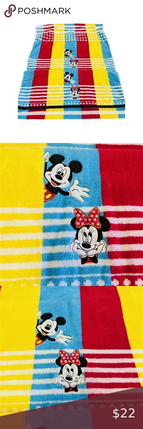 2 Disney Mickey Mouse Beach Towels The Disney Store Tiki Towel Minnie | Disney mickey mouse ...