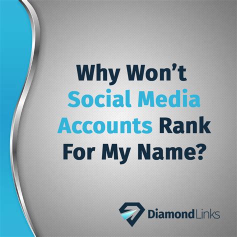 Ask DiamondLinks: Why Won't My Social Media Accounts Rank For My Name?