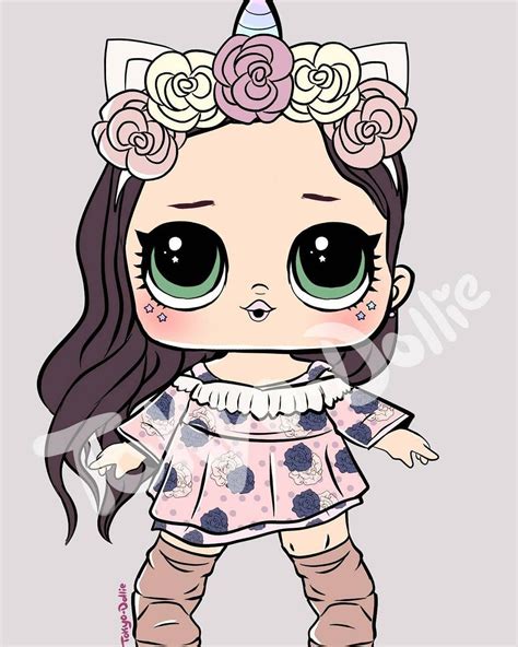 Resultado de imagen para dibujos de muñeca lol de unicornio Chibi Kawaii, Doll Drawing, Doll ...