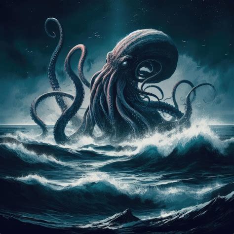 Premium AI Image | Sea monster cthulhu mythology