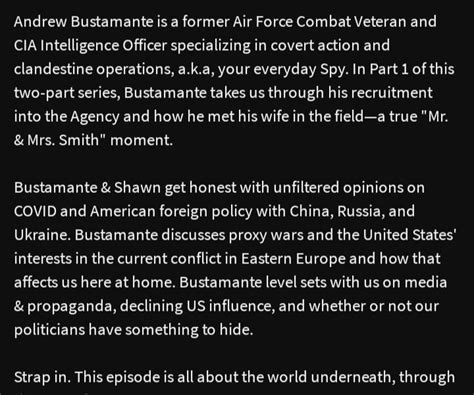 Shawn Ryan Show - Ex USAF and CIA - Andrew Bustamante ep. 52