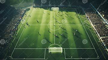 Aerial View of Stadium, Modern Football (soccer) Stadium Stock Photo ...