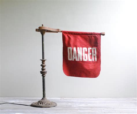 Vintage Danger Flag by LittleDogVintage on Etsy