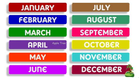 Months of the Year with Spellings | January February Months Name For Kids | Nursery rhymes - YouTube