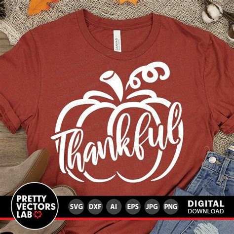 Thankful Svg, Cute Pumpkin Svg, Thanksgiving Svg Dxf Eps Png, Fall Sign ...