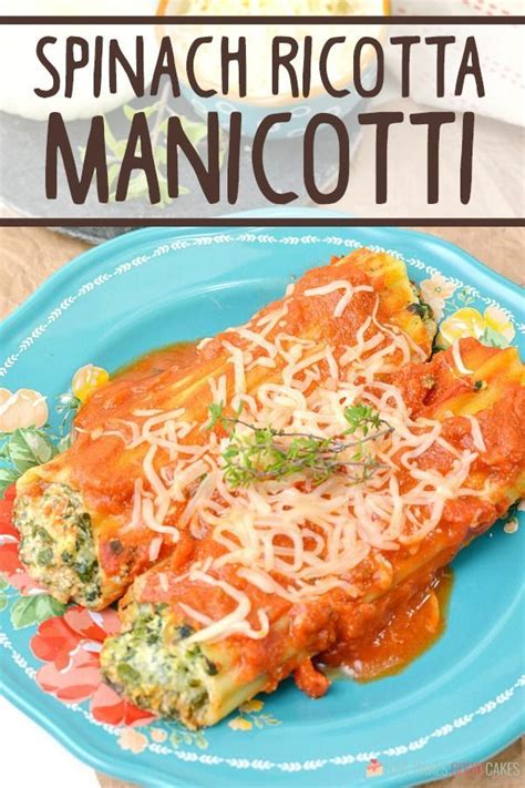 This Spinach Ricotta Manicotti is an Italian-American classic that ...