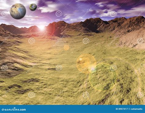 Magic scenery stock illustration. Illustration of dawn - 8907417