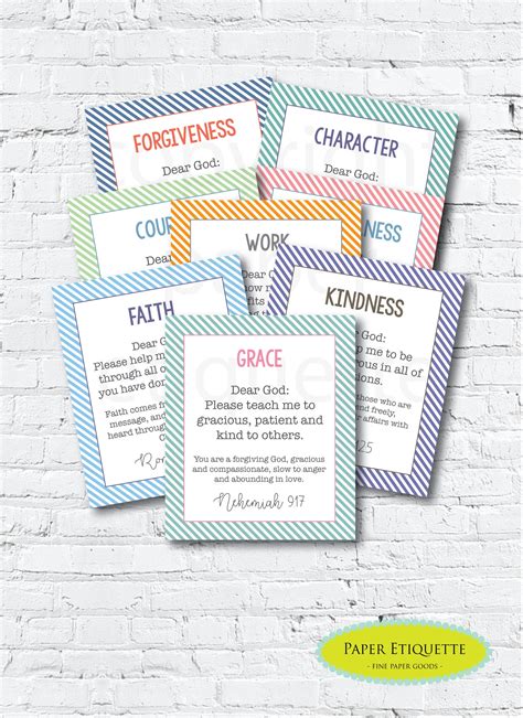 Prayer Cards For Kids - Printable Cards