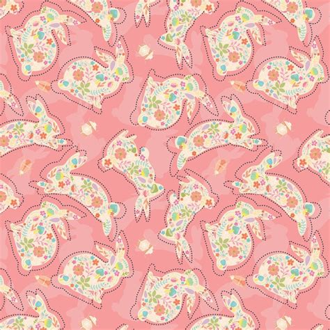 Cute Floral Bunny Fabric – ineedfabric.com