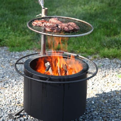 Double Flame 15-Inch Smokeless Wood Burning Fire Pit : Ultimate Patio | Feuerschale mit grill ...