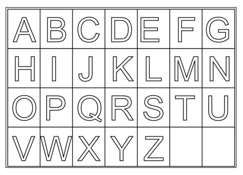 Printable Alphabet Cards Without Pictures - Printable Card Free