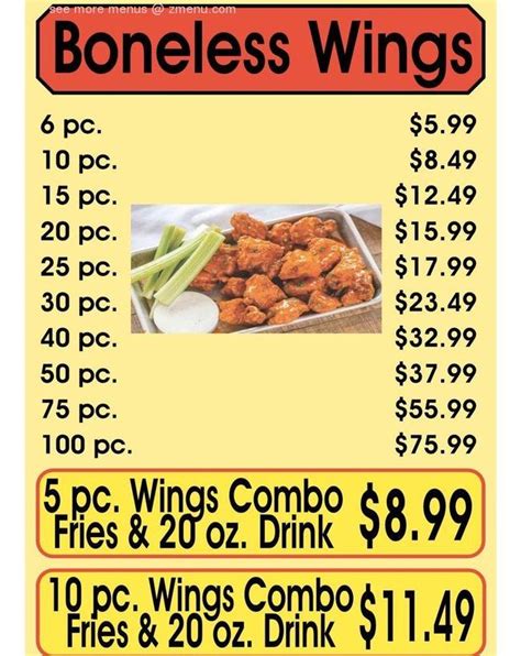 Online Menu of American Best Wings and Subs Restaurant, Norfolk ...