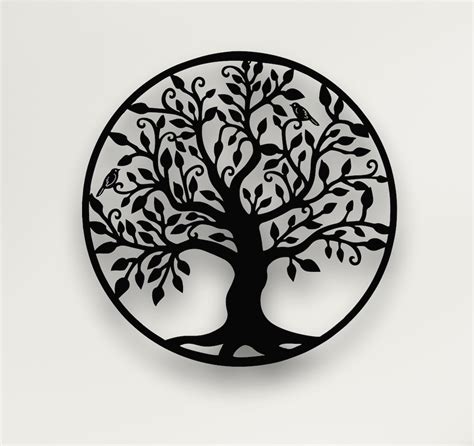 Metal Family Tree Decor, Metal Wall Art, Tree of Life Decoration, Metal ...