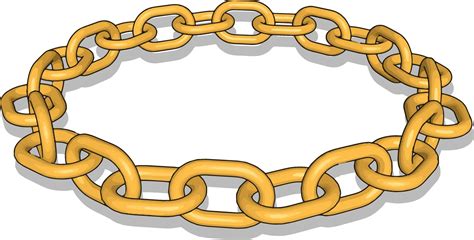 Gold chain, illustration, vector on white background. 12263749 Vector Art at Vecteezy