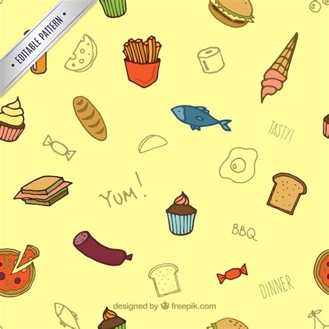 Food pattern Vector | Free Download