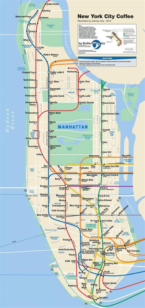 Ride. Stop. Sip. Repeat. The Manhattan Subway Station Coffee Map ...