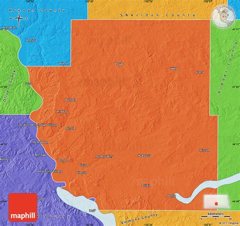 Political Map of Burleigh County