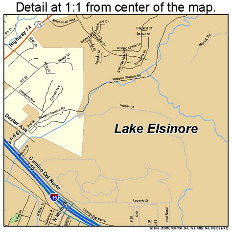 Lake Elsinore California Street Map 0639486