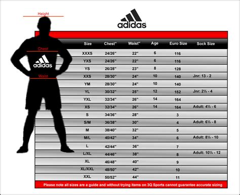 adidas size chart