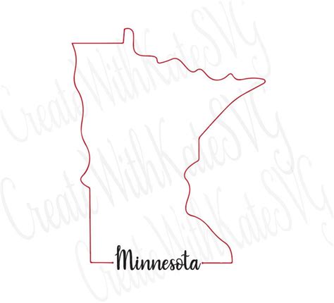 Minnesota State Outline SVG, MN Outline - Etsy