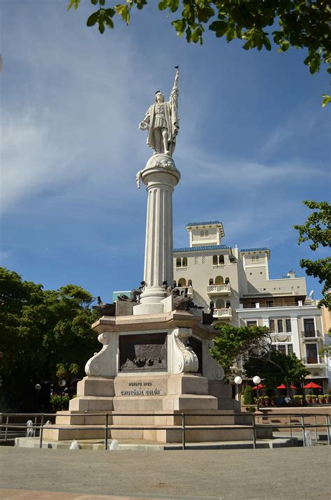 san juan, puerto rico, colon statue, uSA, famous Place, statue, sky ...