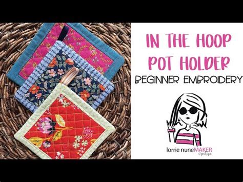 (4) In the Hoop Pot Holder / Trivet - Designs by JUJU - YouTube | Trivet design, Brother ...