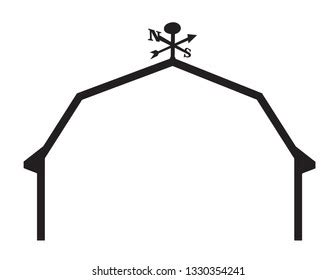 Barn Silhouette Clip Art Black