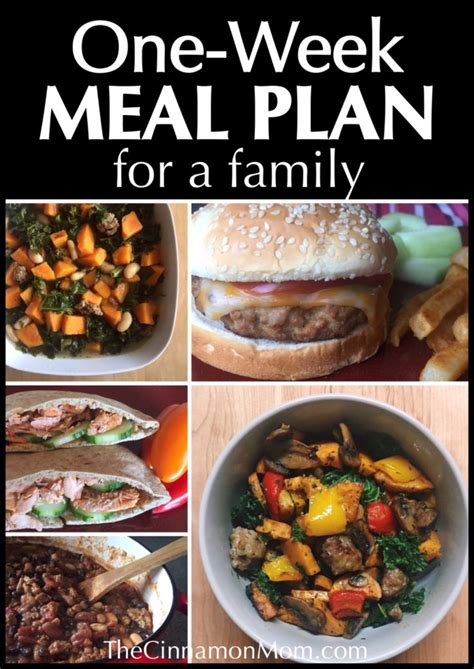 One-Week Meal Plan for a Family