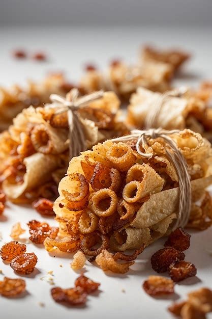 Premium AI Image | Crispy dried squid rolls