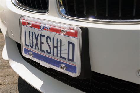 Luxe Shield, Premium Clear License Plate Covers (2-Pack) includes Stai