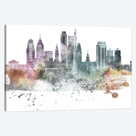 Philadelphia Skyline Canvas Artwork by WallDecorAddict | iCanvas