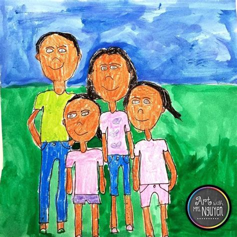 Family Portraits (3rd) | Family art projects, Kids art class, Art classroom