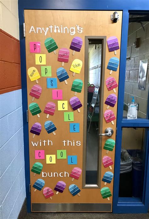 Popsicle Classroom Door Design | School door decorations, Door decorations classroom, Teacher ...