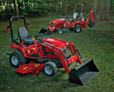 Small Farm Tractors with Mowing Deck and Front Loader