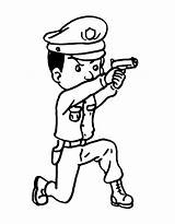 Police Officer Drawing Coloring Page Free Printable PDF sketch template