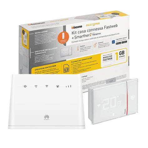 Bticino KIT Home Connected with Router Fastweb and Thermostat Smarther2 ...